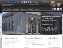 Tablet Screenshot of benningtonpolice.com